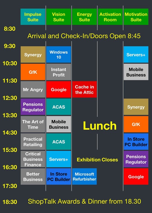 Target Open Day 2015 Wprkshop and Presentation Timetable